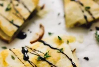 Vegan Pear and Brie Quesadilla Recipe with Caramelized Onions