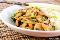 One-Pan Garlic Ginger Chicken Stir-Fry with Shiitake and Kale