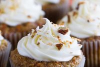 Moist Carrot Cake Cupcakes Recipe with Cream Cheese Frosting