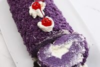 Ube Cake Roll Recipe with Cream Cheese Filling