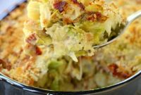 Cheesy Brussels Sprouts Casserole Recipe with Crispy Topping