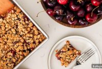 Cherry Crumble Bars with Buttery Oat Crust