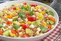 Summer Farro Salad with Cherry Tomatoes and Basil