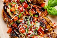 Bruschetta Chicken Recipe with Mozzarella and Balsamic Glaze