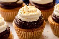Decadent S’mores Cupcakes with Toasted Marshmallow Frosting