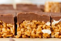 No-Bake Chocolate Peanut Butter Rice Krispie Treats Recipe