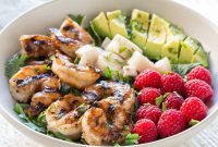 Grilled Shrimp Salad with Zesty Raspberry Vinaigrette