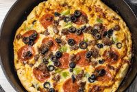 Cast Iron Pizza Recipe with Crispy Chewy Crust