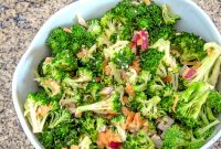 Crisp Broccoli Salad with Miso-Ginger Dressing