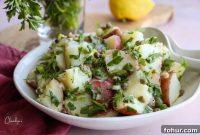 Zesty Lemon Caper Potato Salad with Fresh Herbs