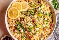 Zesty Lemon Orzo Salad with Feta and Herbs