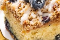 Moist Blueberry Coffee Cake Recipe with Cinnamon Streusel