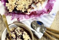 Lemony Blueberry Crisp Recipe with Crunchy Oat Topping