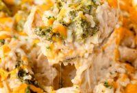 Creamy Cheesy Chicken Broccoli and Rice Casserole