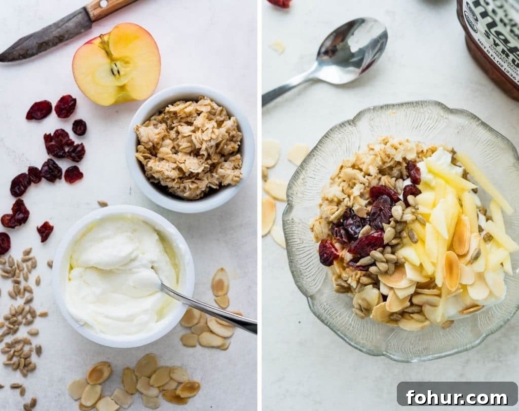 Authentic Swiss Bircher Muesli Recipe 5 a basic bircher muesli blend in a bowl.