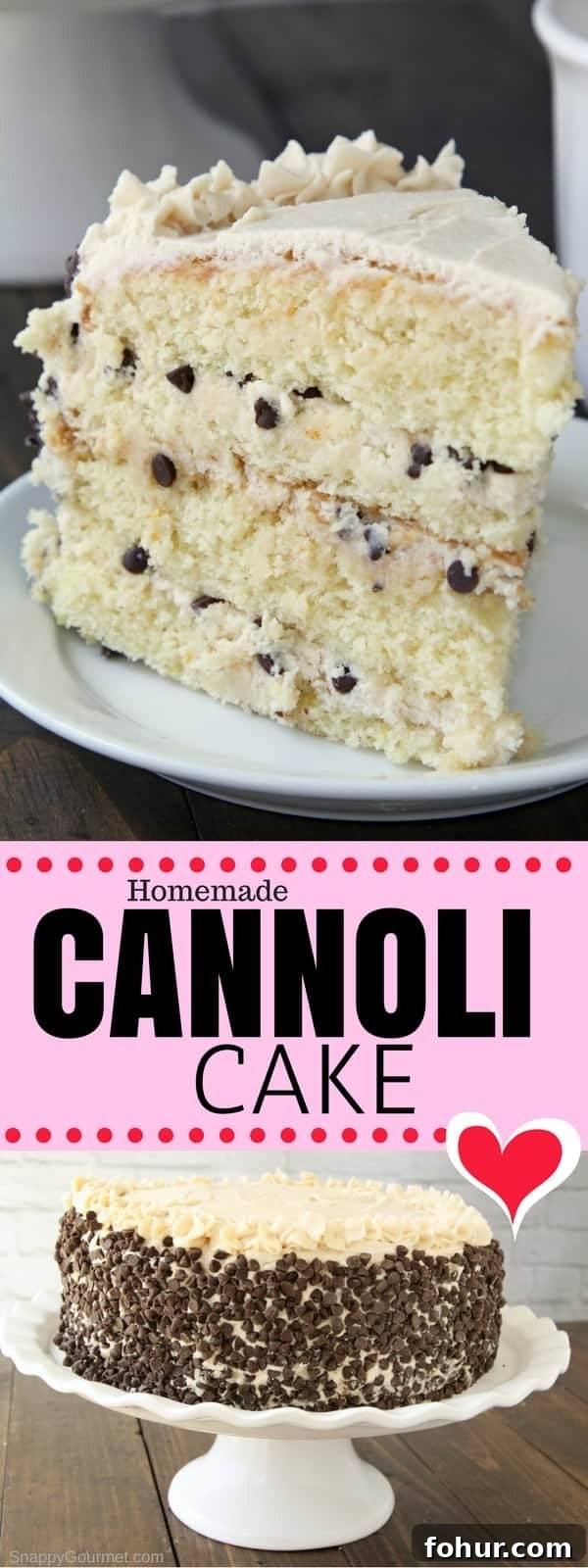 Creamy Cannoli Layer Cake Recipe with Ricotta Filling 8 Cannoli Cake Recipe - the best from scratch cannoli cake!