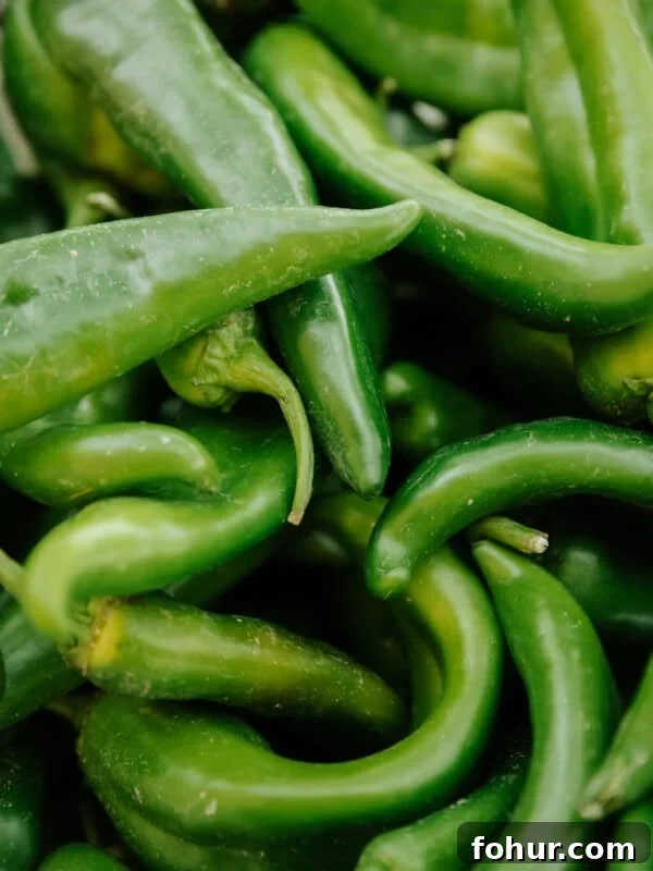 fresh Hatch chile peppers