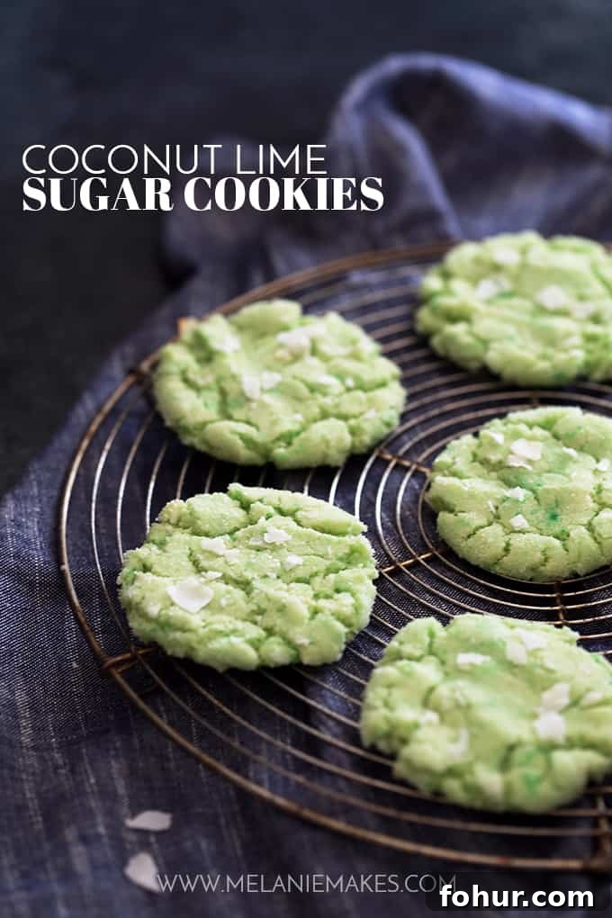 Coconut Lime Sugar Cookies Recipe 2 These Coconut Lime Sugar Cookies pack a bright citrus punch thanks to a quick kitchen shortcut. Sparkling with sugar and studded with coconut flakes, these cookies are definitely a welcome sign of spring.