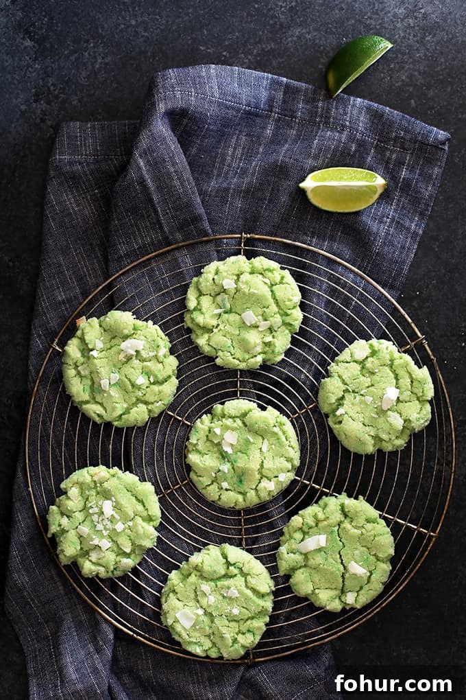 Coconut Lime Sugar Cookies Recipe 3 These Coconut Lime Sugar Cookies pack a bright citrus punch thanks to a quick kitchen shortcut. Sparkling with sugar and studded with coconut flakes, these cookies are definitely a welcome sign of spring.