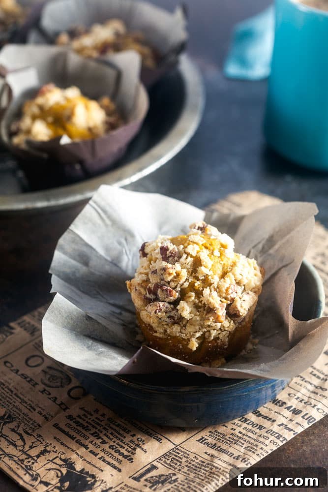 Blender Sweet Potato Muffins with Spiced Pecan Streusel 2 Spiced Sweet Potato Streusel Blender Muffins Recipe (Less Sugar)