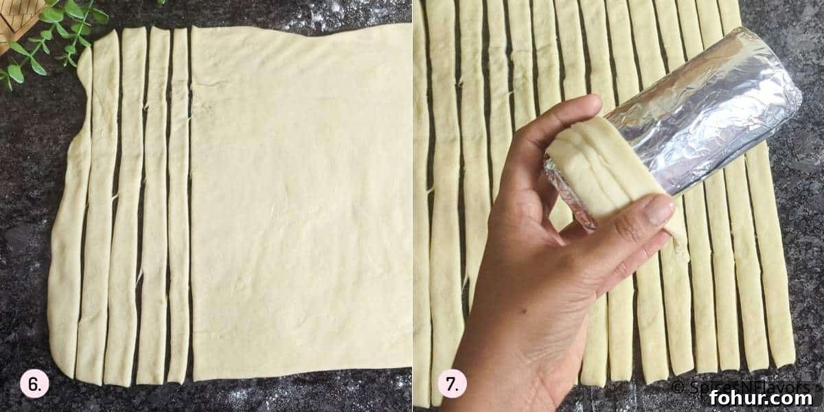 How to Make Authentic Hungarian Chimney Cake (Kürtőskalács) 8 shape the dough around the prepared soda cans