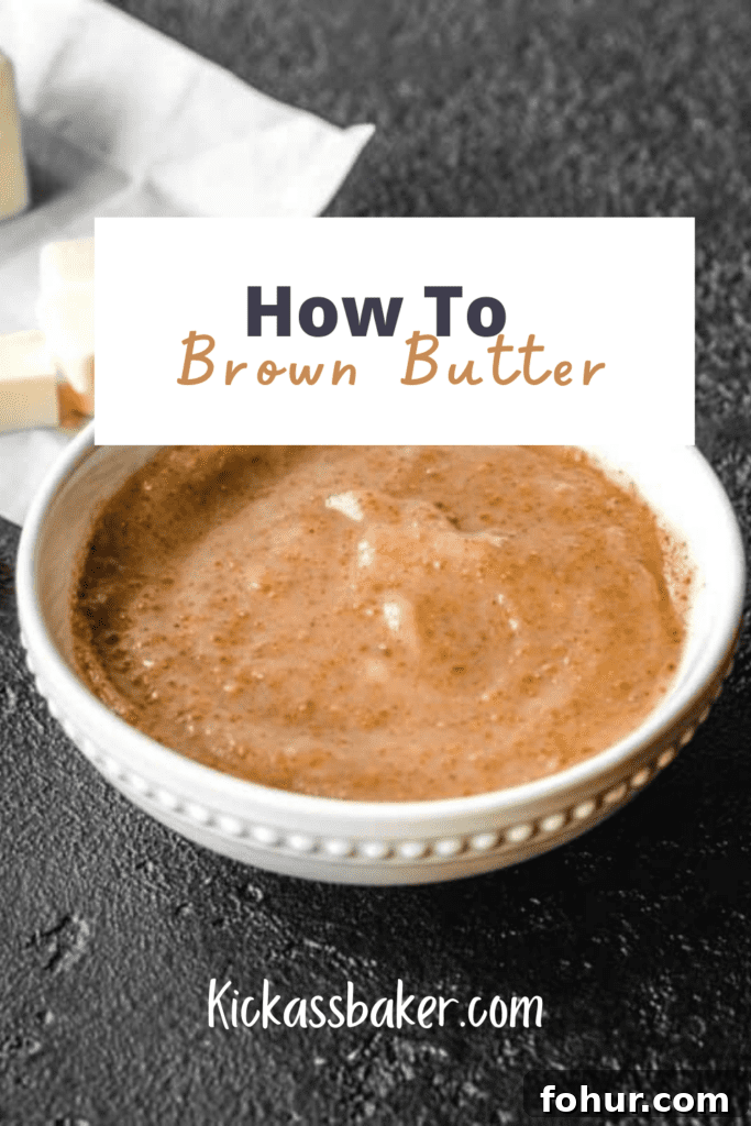 How to Brown Butter Without Burning It 15 Illustration showing the steps for making brown butter.