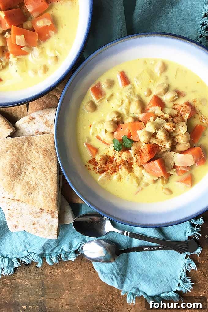 Creamy Saffron Chickpea Stew Recipe 3 Do you love the flavors of saffron? Looking for a tasty way to use it in a vegetarian friendly dish? Try this creamy chickpea soup now.