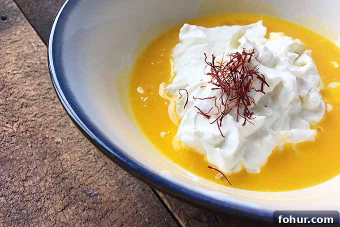 Creamy Saffron Chickpea Stew Recipe 8 Yogurt, egg yolks, and saffron in a bowl