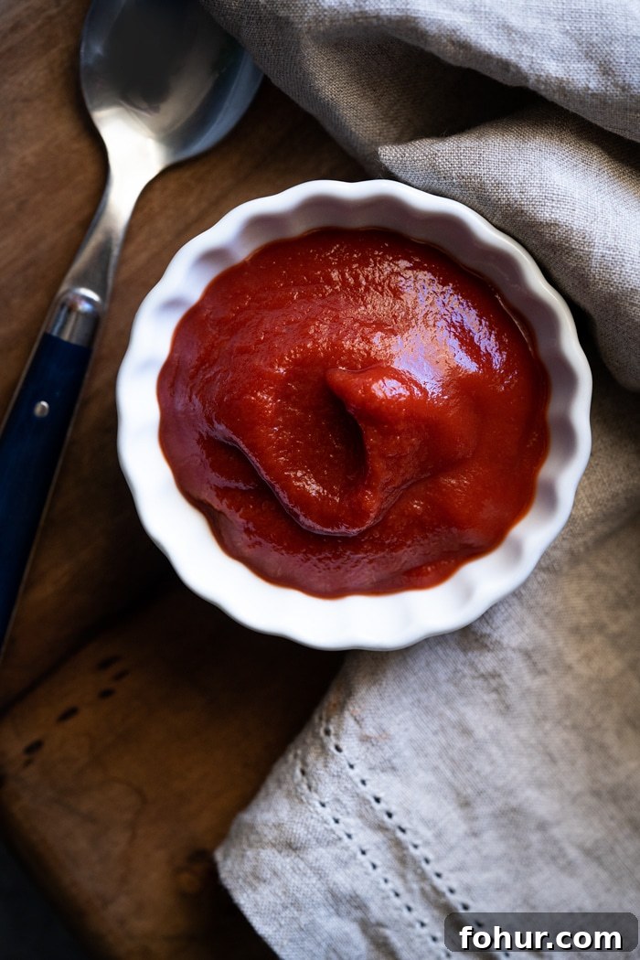 Instant Keto Ketchup: Gluten-Free and Paleo 2 Keto ketchup on a white serving dish