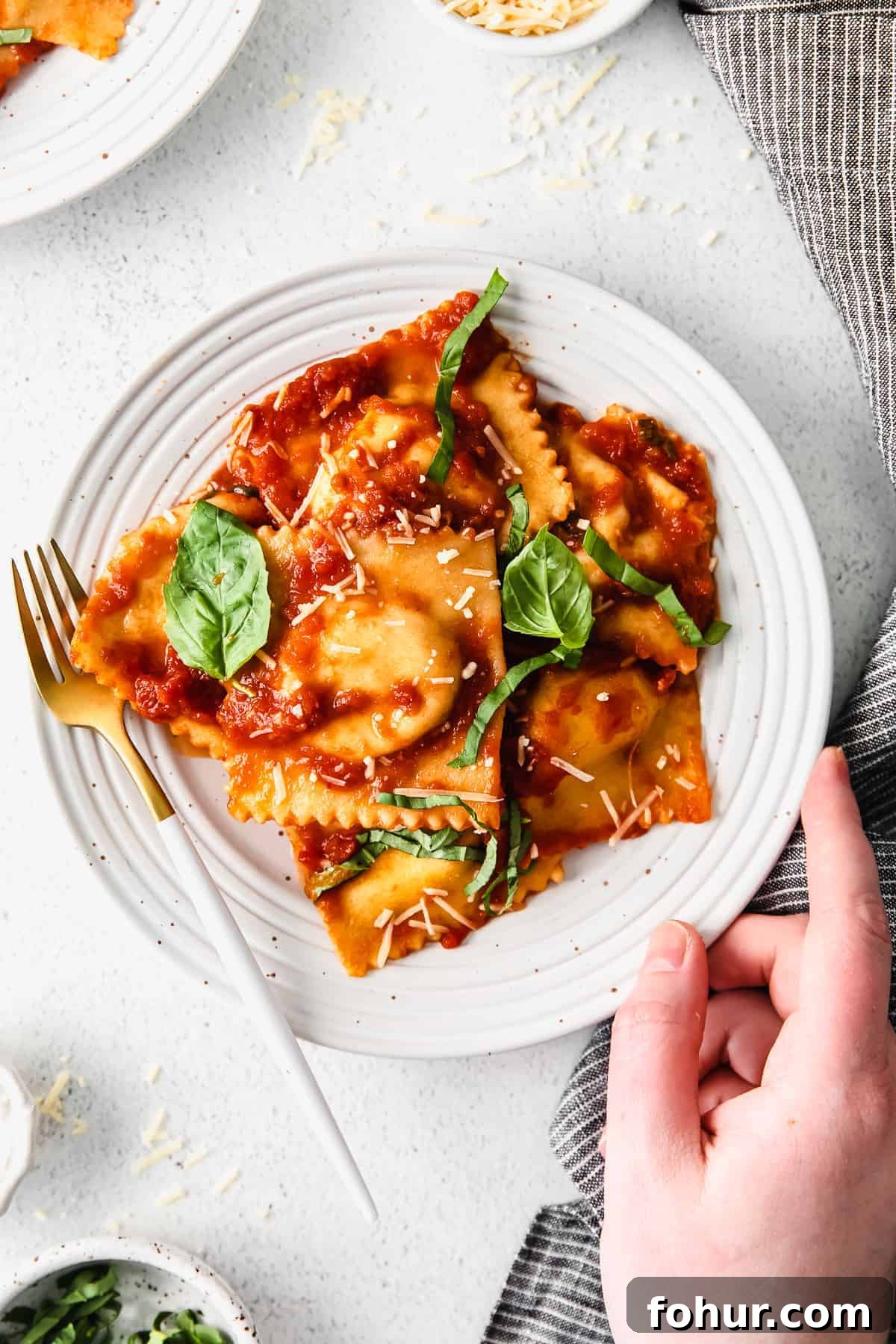 Homemade cheese ravioli on a plate homemade cheese ravioli on a plate
