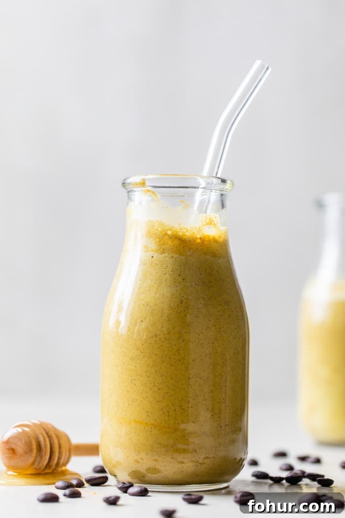10 Coffee Smoothie Recipes to Energize Your Morning 5 yellow smoothie in a glass