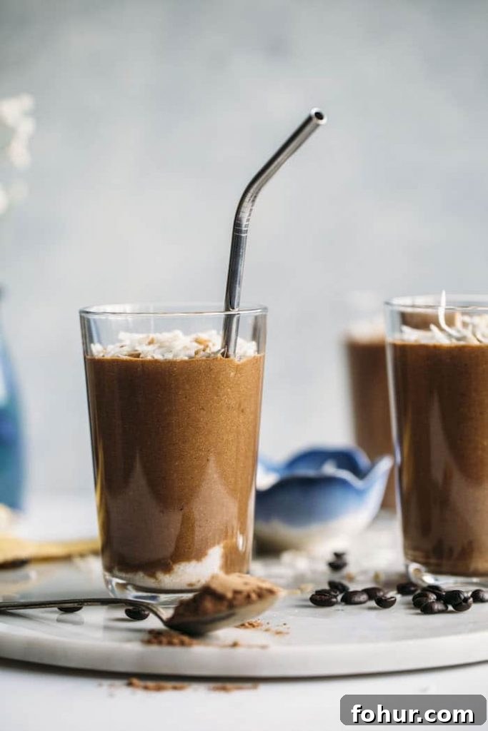 10 Coffee Smoothie Recipes to Energize Your Morning 6 A Toasted Coconut Espresso Smoothie made with good-for-you ingredients and plenty of coconut flavor!