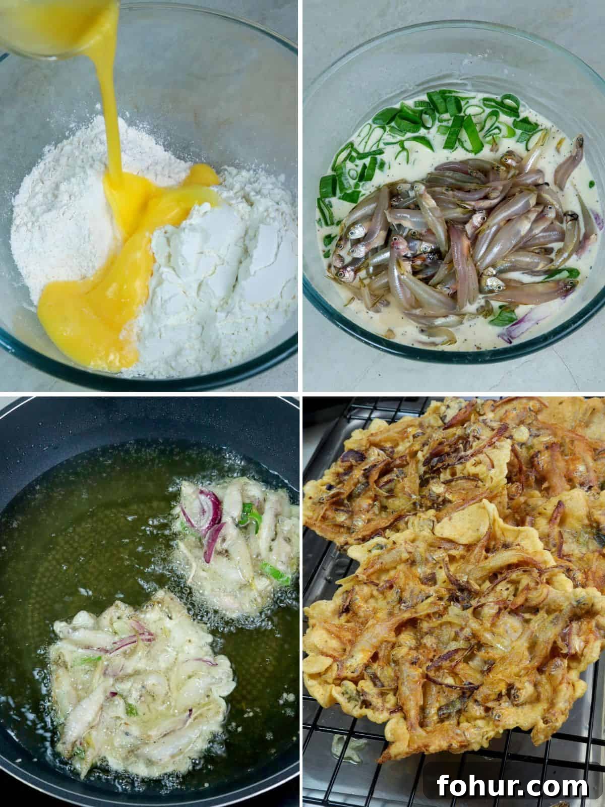 Crispy Ukoy na Dilis Recipe: Filipino Anchovy Fritters 3 making ukoy na dilis