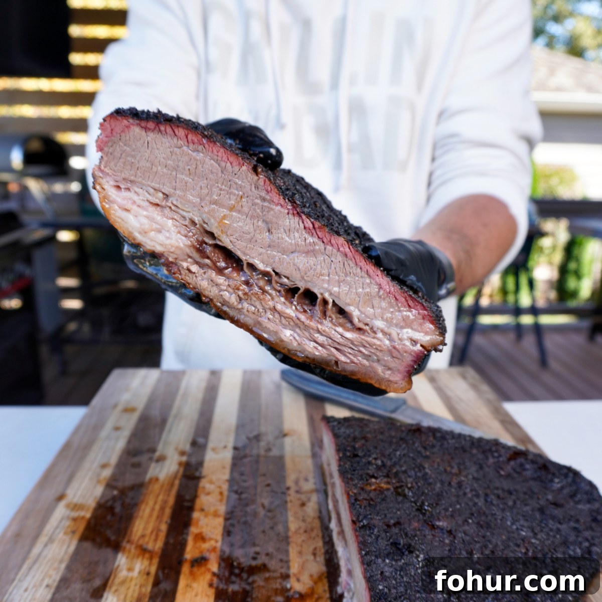 Smoky Brisket Burnt Ends Recipe 2 Sliced smoked brisket.