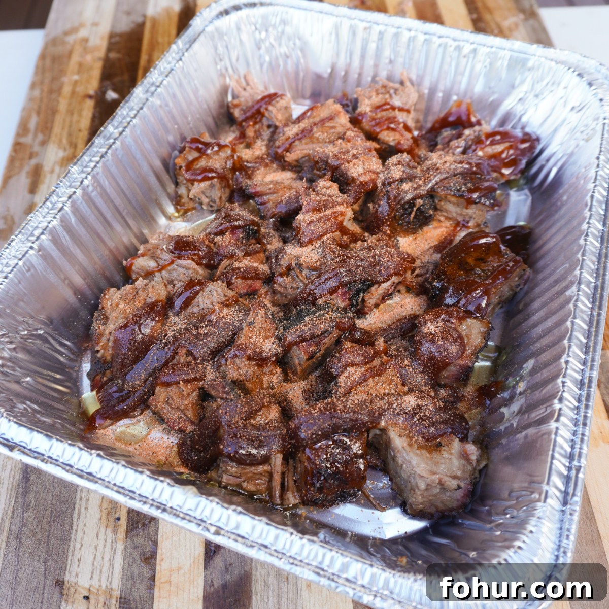 Smoky Brisket Burnt Ends Recipe 4 seasoned and sauced brisket burnt ends.