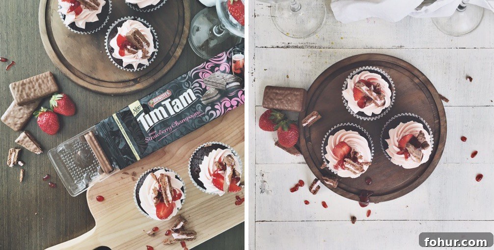 Chocolate Strawberry Champagne Cupcakes Recipe 3 img 131 3