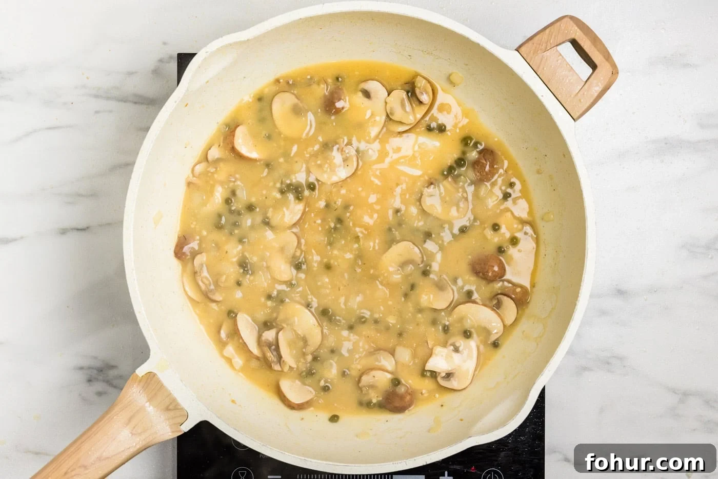 Crispy Chicken Scallopini with Lemon Butter Sauce 9 Chicken Scallopini sauce in skillet