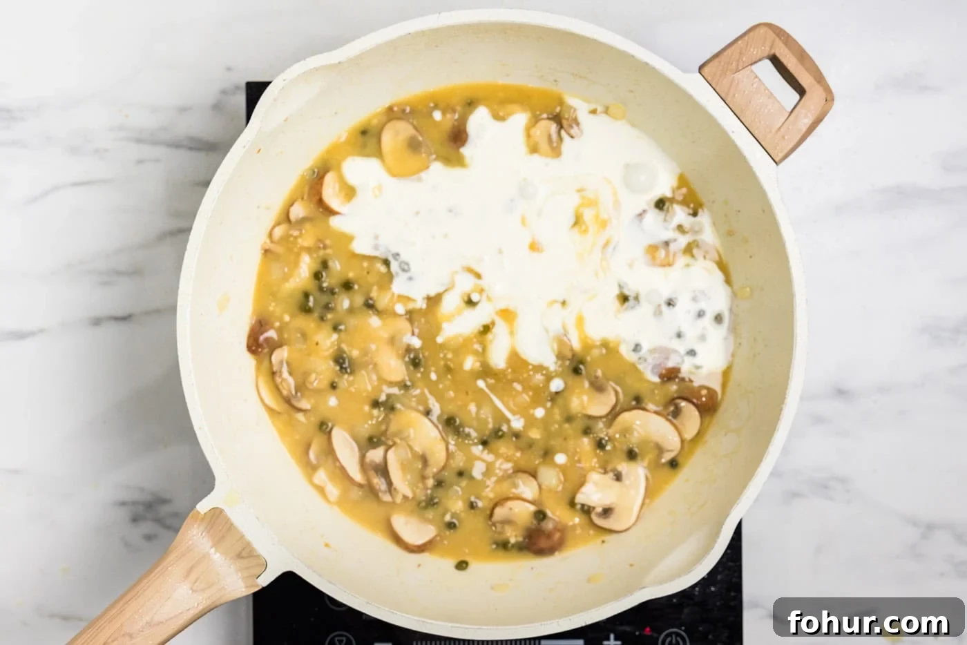 Crispy Chicken Scallopini with Lemon Butter Sauce 10 cream added to Chicken Scallopini sauce