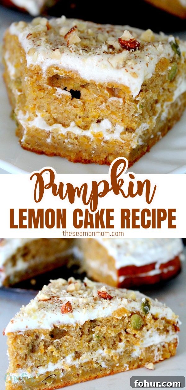 Moist Pumpkin Lemon Cake with Cream Cheese Frosting 5 Lemon pumpkin cake