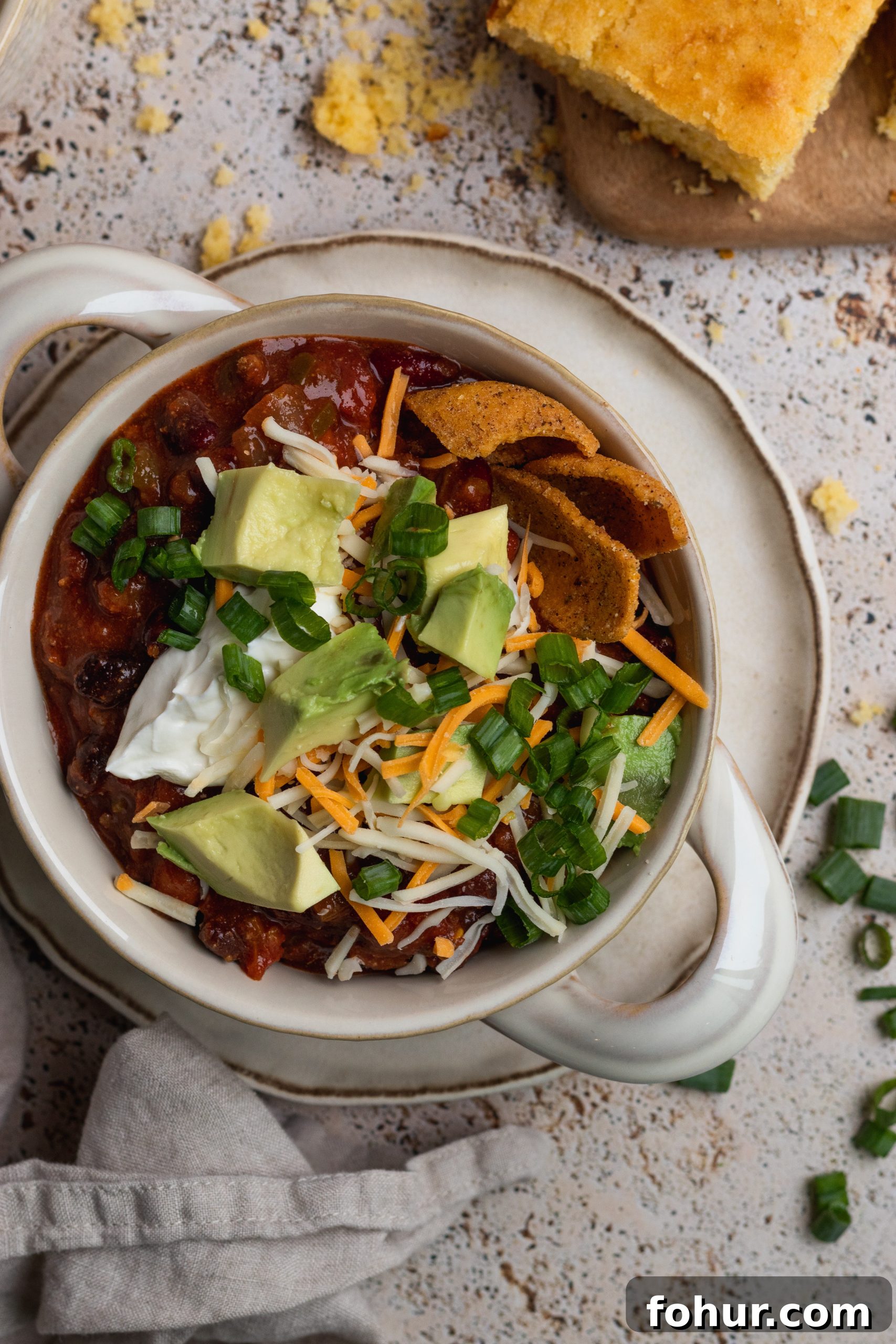 Slow Cooker Three-Bean Chili Recipe 3 Bowl of Slow Cooker Chili