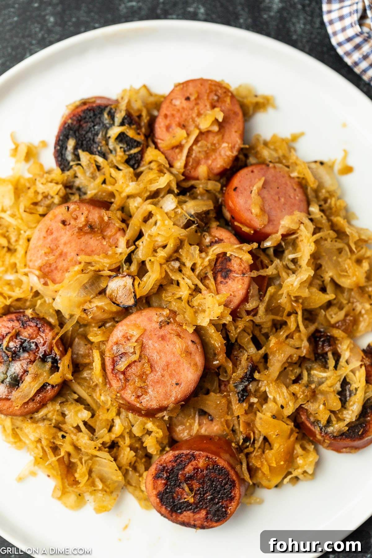 Classic Polish Kielbasa and Sauerkraut Recipe 2 Sausage and Kielbasa on a plate
