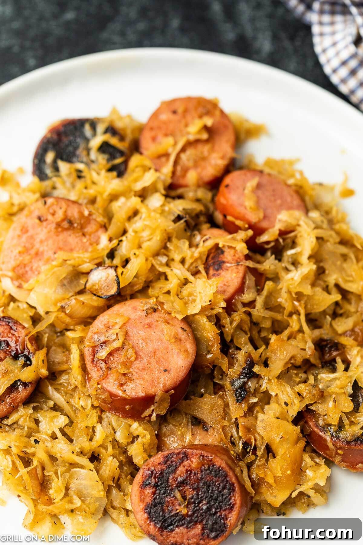 Classic Polish Kielbasa and Sauerkraut Recipe 6 Sausage and Kielbasa on a plate