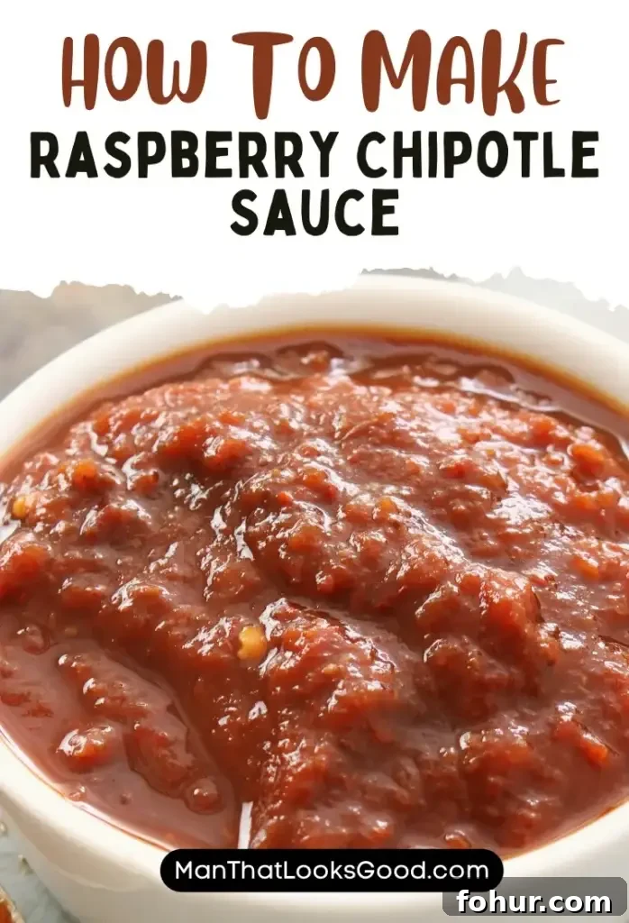 Raspberry Chipotle Sauce Recipe for Grilled Meats 4 Finished Raspberry Chipotle Sauce