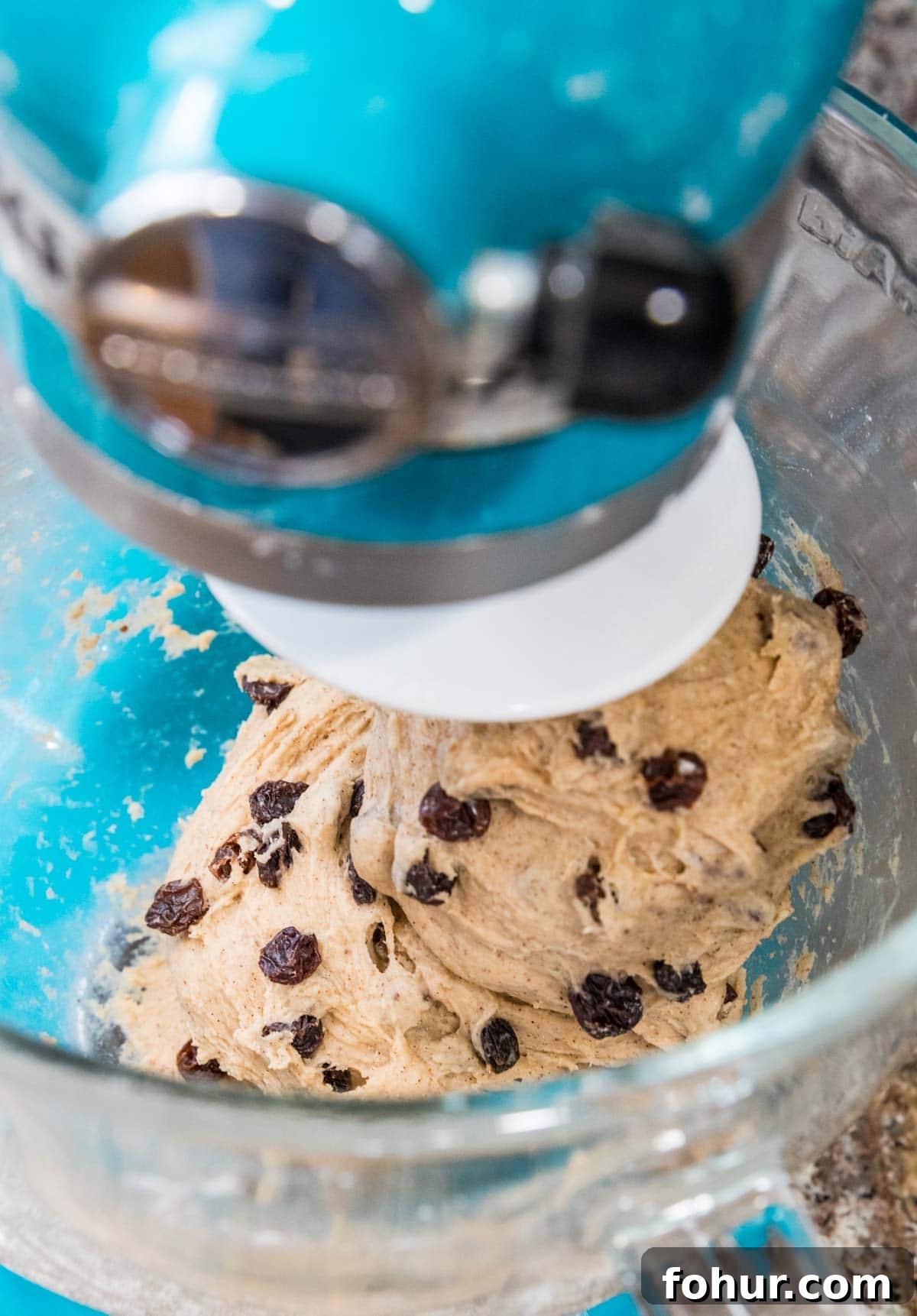 Hot Cross Buns Recipe for Easter Morning 3 Mixing the dough in a stand mixer