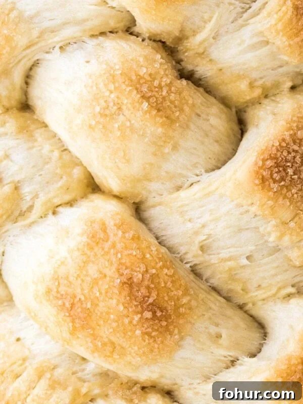 Hot Cross Buns Recipe for Easter Morning 9 Close up of sweet bread braid