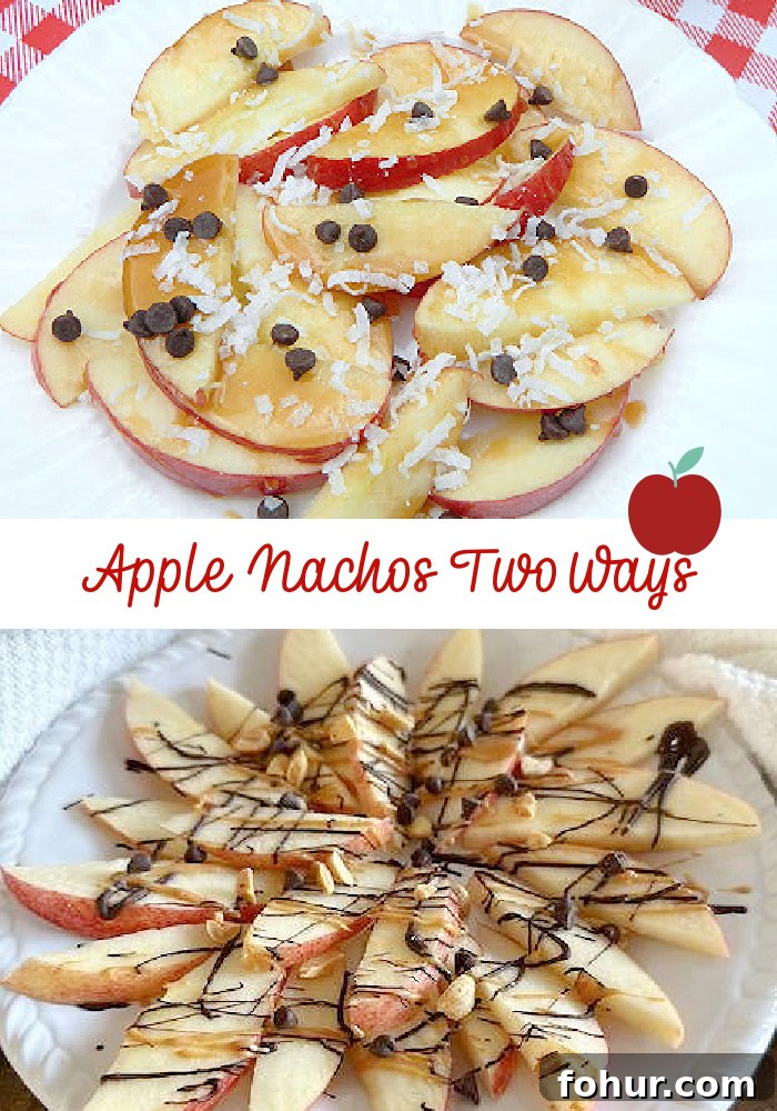 Apple Nachos Recipes: Sweet and Savory Variations 2 Plate of apple nachos