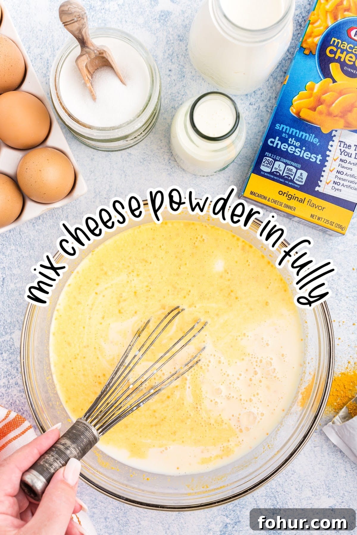 Copycat Mac and Cheese Ice Cream Recipe 6 adding in all other wet ingredients.