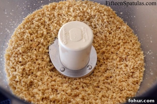 Ground Walnuts in Food Processor