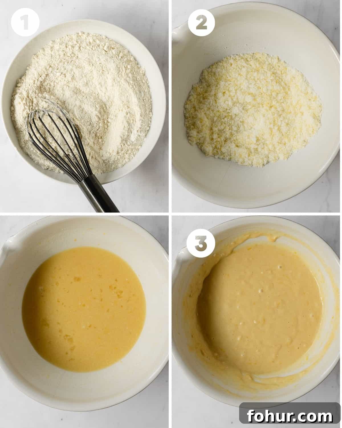 Lemon Muffins baking steps