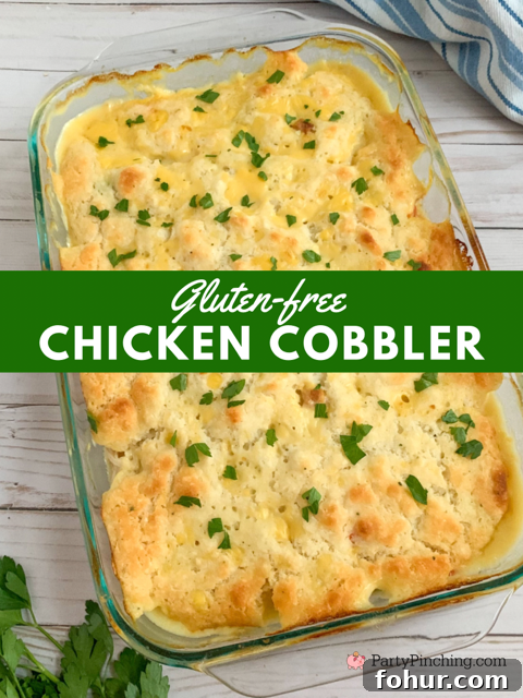 Quick One-Pan Chicken Cobbler Recipe 14 tiktok famous chicken cobbler, super easy chicken cobbler, comfort food, gluten-free chicken cobbler, best easy gluten-free celiac safe recipes chicken cobbler, best easy chicken cobbler recipe, dinner ideas for kids